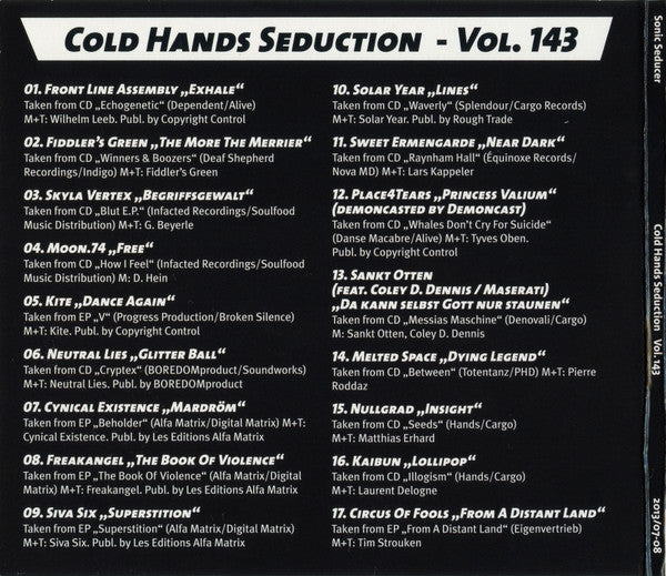 Various : Sonic Seducer Cold Hands Seduction - Vol. 143 (CD, Comp)