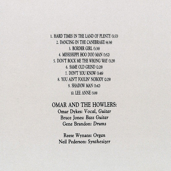 Omar And The Howlers : Hard Times In The Land Of Plenty (CD, Album)