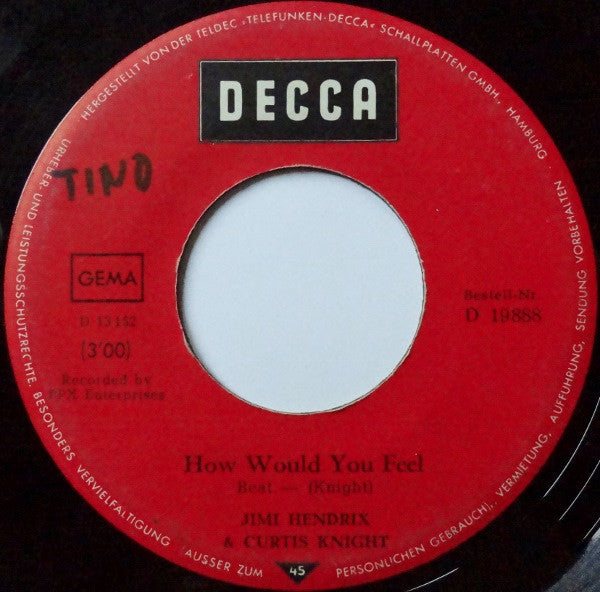 Jimi Hendrix & Curtis Knight : How Would You Feel (7", Single)