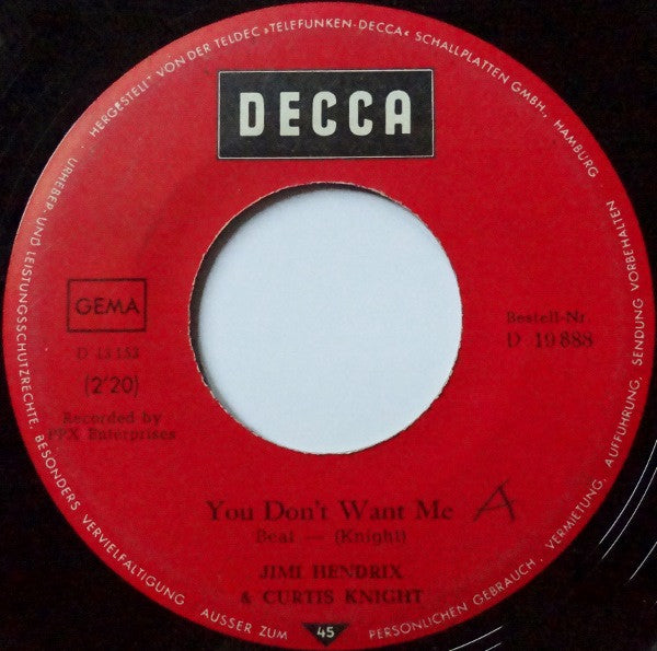 Jimi Hendrix & Curtis Knight : How Would You Feel (7", Single)