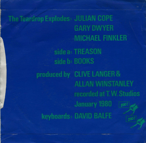 The Teardrop Explodes : Treason (It's Just A Story) (7", Single)