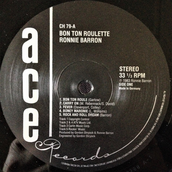 Ronnie Barron : Bon Ton Roulette (LP, Album)
