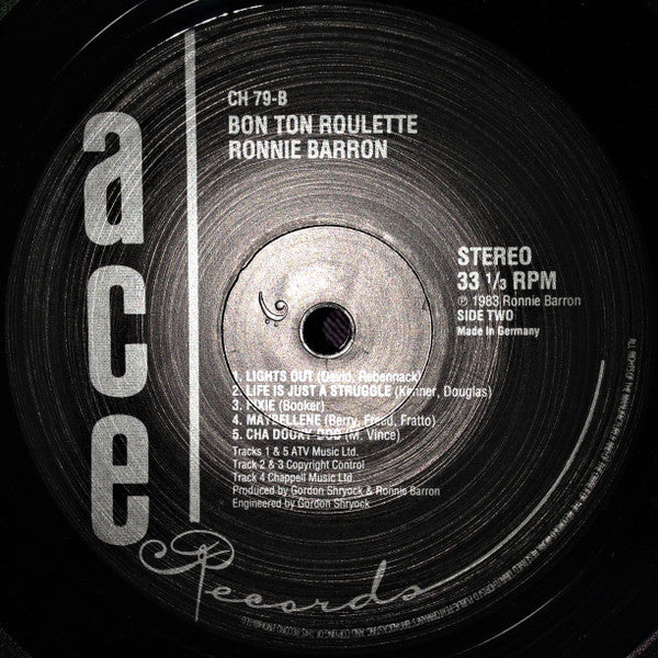Ronnie Barron : Bon Ton Roulette (LP, Album)