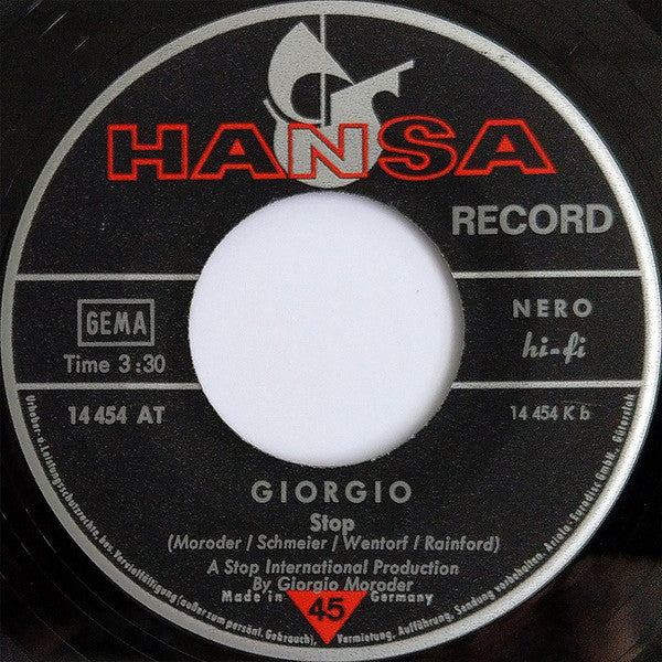 Giorgio* : Moody Trudy / Stop (7", Single)