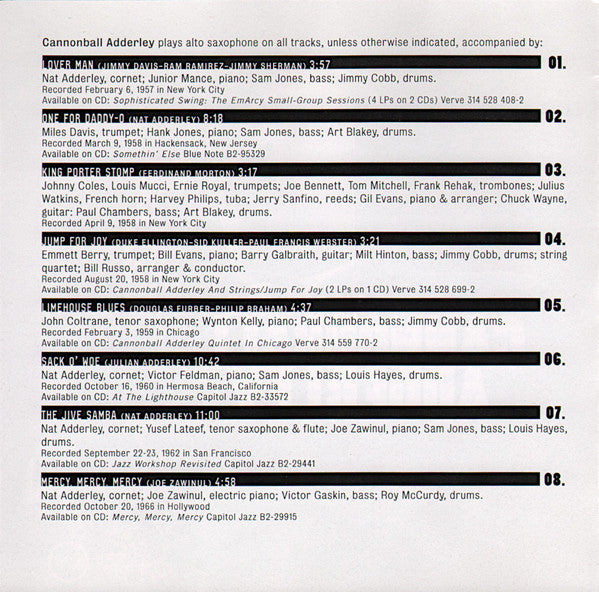 Cannonball Adderley : The Definitive (CD, Comp)