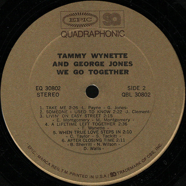 Tammy Wynette & George Jones* : We Go Together (LP, Album, Quad)