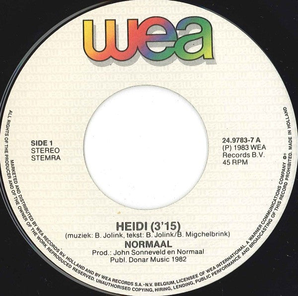 Normaal : Heidi (7", Single)