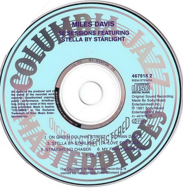 Miles Davis Featuring John Coltrane, Cannonball Adderley, Bill Evans : '58 Miles Featuring Stella By Starlight (CD, Comp, RE, RM)