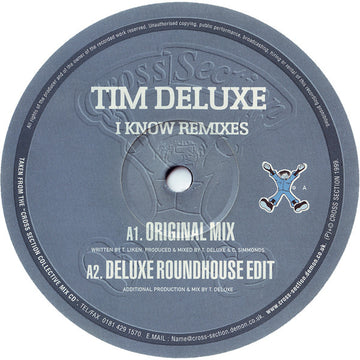 Tim Deluxe : I Know Remixes (2x12")