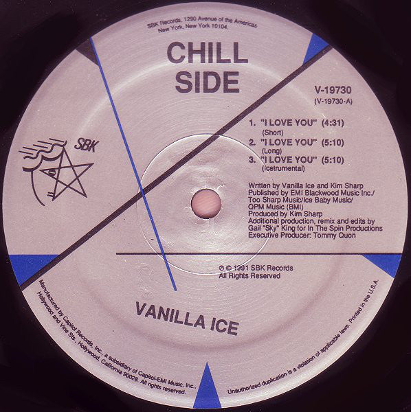 Vanilla Ice : I Love You (12")