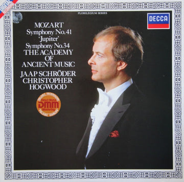 Wolfgang Amadeus Mozart - The Academy Of Ancient Music, Jaap Schröder, Christopher Hogwood : Symphony No. 41 "Jupiter" / Symphony No. 34 (LP)