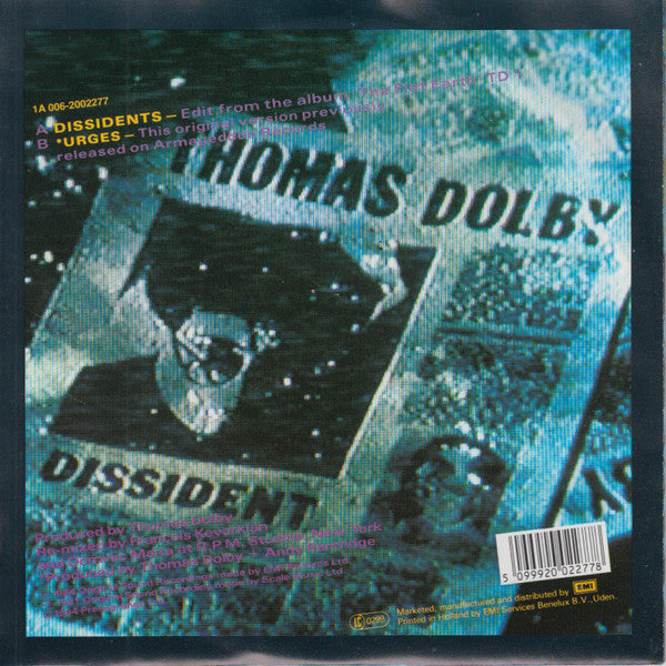 Thomas Dolby : Dissidents (7", Single)