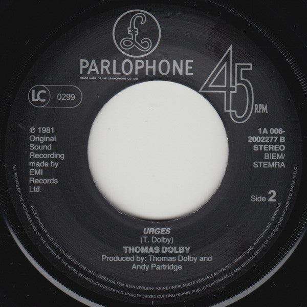 Thomas Dolby : Dissidents (7", Single)