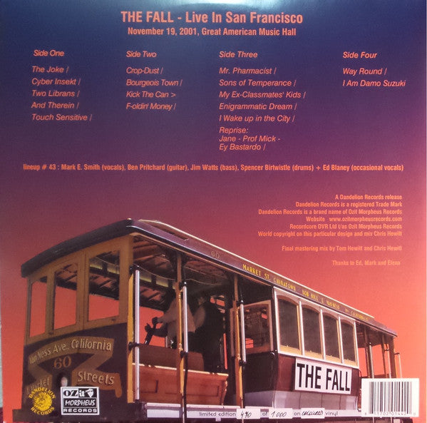The Fall : Live In San Francisco (2xLP, 180 + CD, Smplr + Album, Ltd, Num)