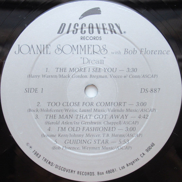 Joanie Sommers With Bob Florence : Dream (LP, Album)