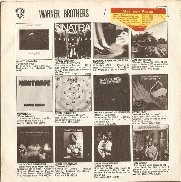 Frank Sinatra : Dry Your Eyes (7", Single)