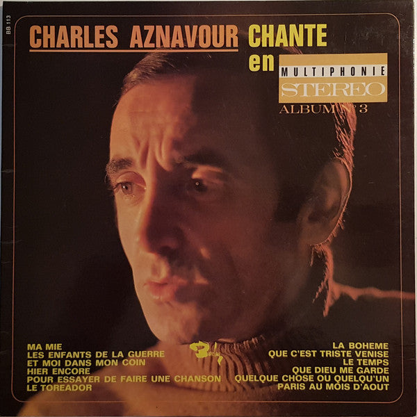 Charles Aznavour : Chante En Multiphonie Stereo Album No 3 (LP, Comp)