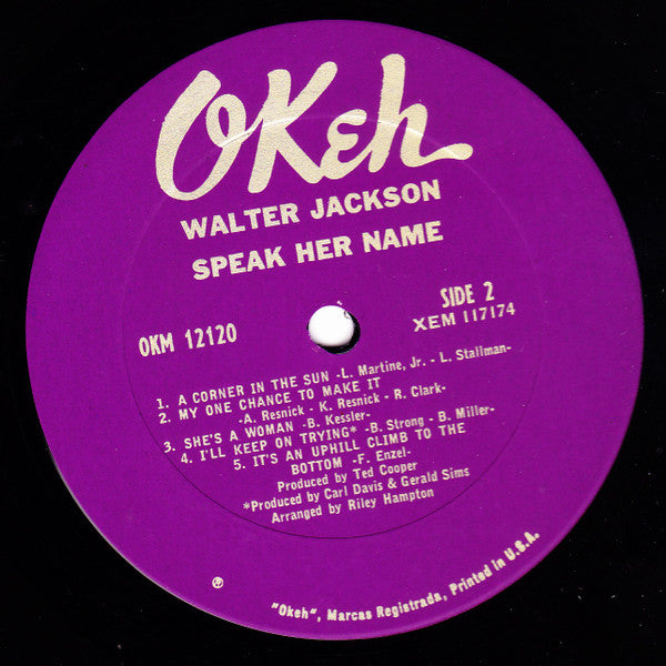 Walter Jackson : Speak Her Name (LP, Album, Mon)