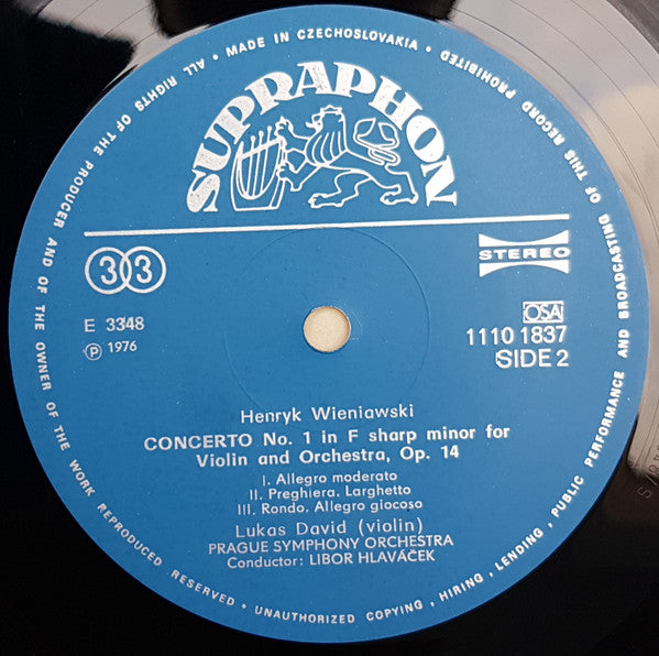 Heinrich Wilhelm Ernst, Henryk Wieniawski : Violin Concerto/Violin Concerto No. 1 (LP)