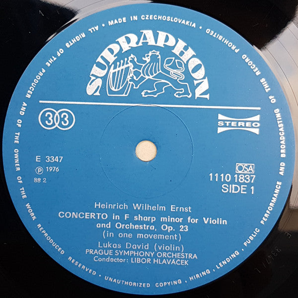 Heinrich Wilhelm Ernst, Henryk Wieniawski : Violin Concerto/Violin Concerto No. 1 (LP)