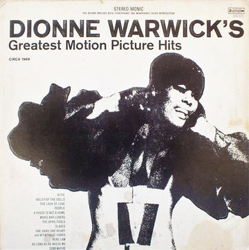 Dionne Warwick : Dionne Warwick's Greatest Motion Picture Hits (LP, Comp, Gat)