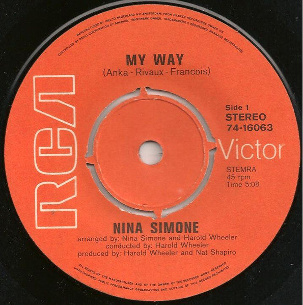Nina Simone : My Way (7", Single)