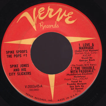 Spike Jones And His City Slickers : Spike Spoofs The Pops #1 (7")