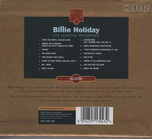 Billie Holiday : The Essential Recordings (CD, Comp, Ltd, Num)