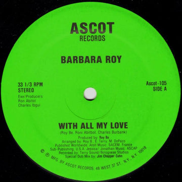 Barbara Roy : With All My Love (12")