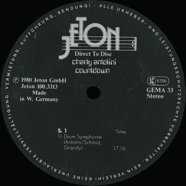 Charly Antolini : Countdown (LP, Album, Ltd, dir)