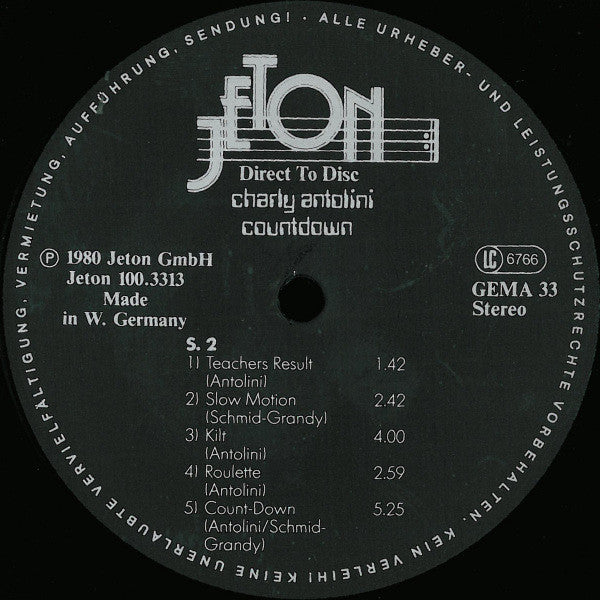 Charly Antolini : Countdown (LP, Album, Ltd, dir)
