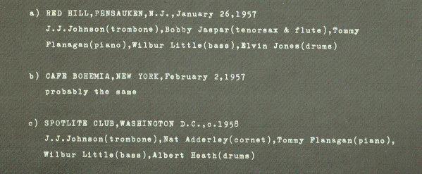 J.J. Johnson : Live! (LP, Album)