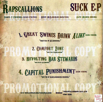 The Rapscallions (3) : Suck E.P (CDr, EP, Promo)