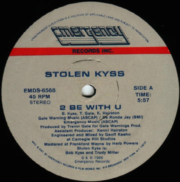 Stolen Kyss : 2 Be With U (12")