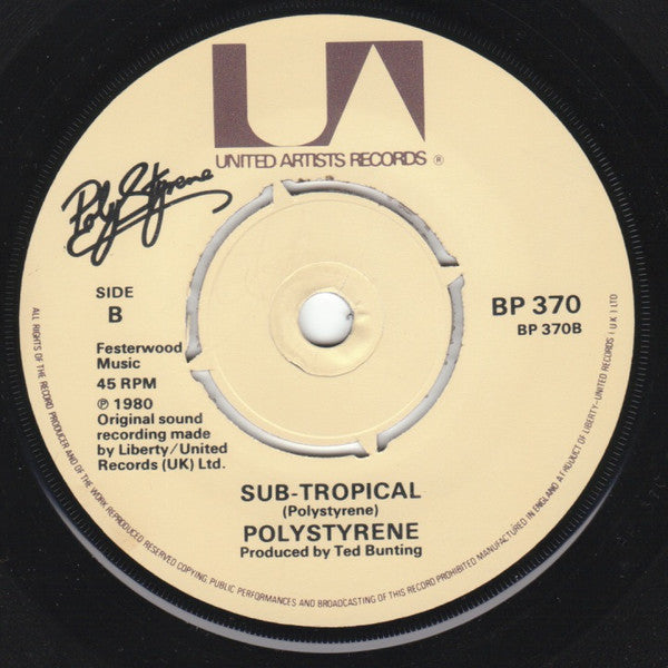 Poly Styrene : Talk In Toytown (7")