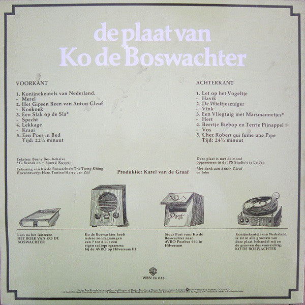 Ko De Boswachter : De Plaat Van Ko De Boswachter (LP)