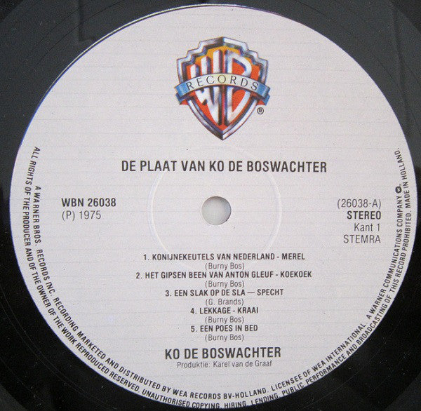 Ko De Boswachter : De Plaat Van Ko De Boswachter (LP)