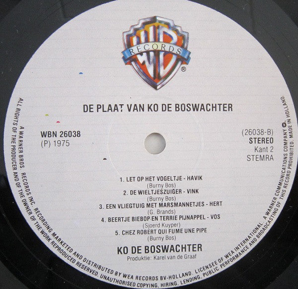 Ko De Boswachter : De Plaat Van Ko De Boswachter (LP)
