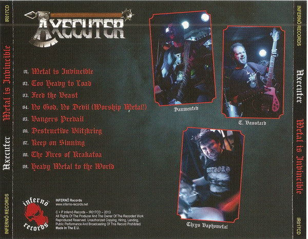 Axecuter : Metal Is Invincible (CD, Album)