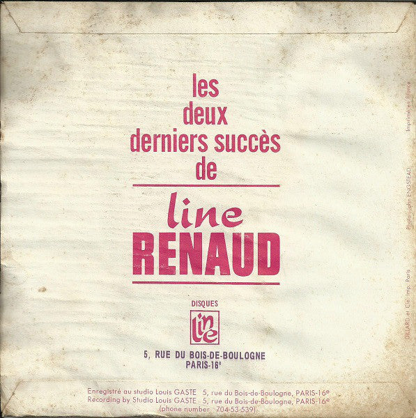 Line Renaud : Rose De Mai / Une Poussière Dans Le Cœur (7", Single)