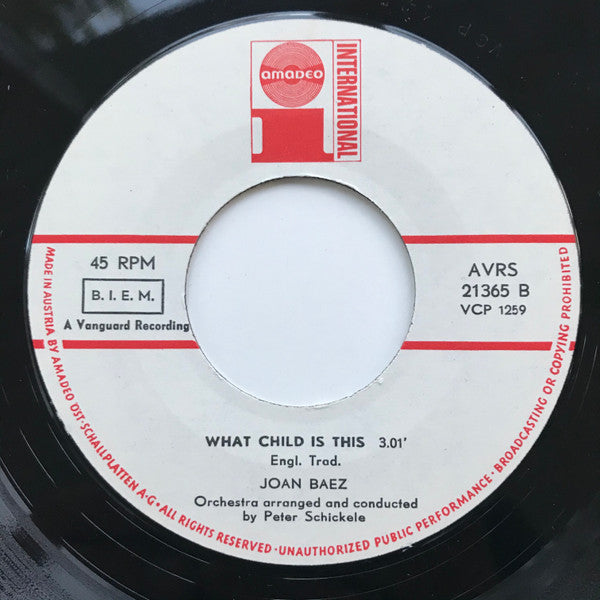 Joan Baez : The Little Drummer Boy (7", Single)