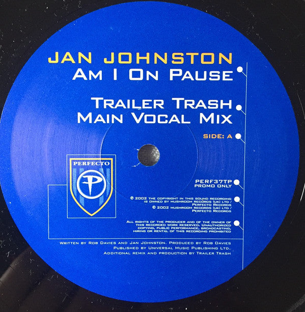 Jan Johnston : Am I On Pause (2x12", Single, Promo)