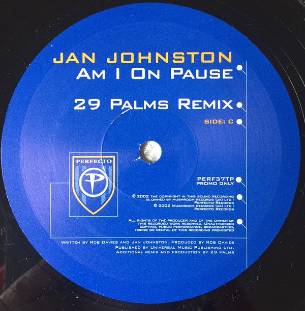 Jan Johnston : Am I On Pause (2x12", Single, Promo)