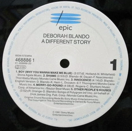 Deborah Blando : A Different Story (LP, Album)