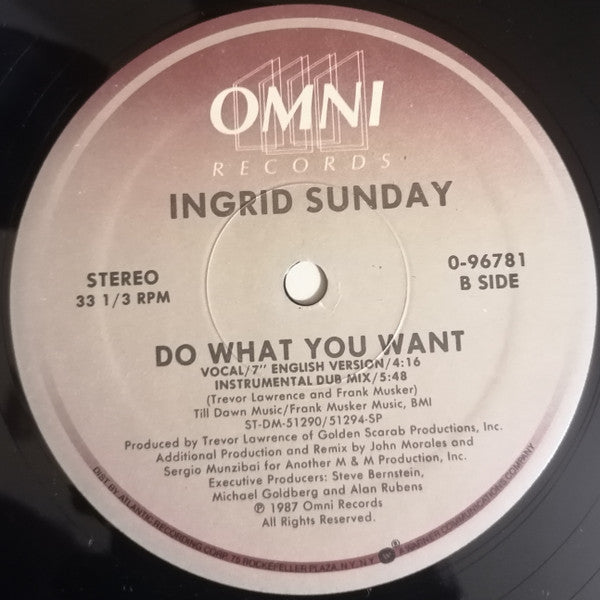 Ingrid Sunday : Do What You Want (12")