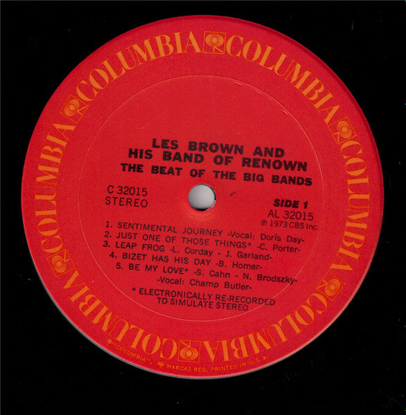 Les Brown And His Band Of Renown : The Beat Of The Big Bands (LP, Comp)