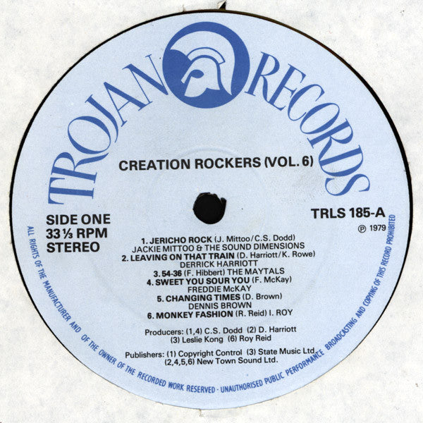 Various : Creation Rockers Volume 6 (LP, Comp, Blu)