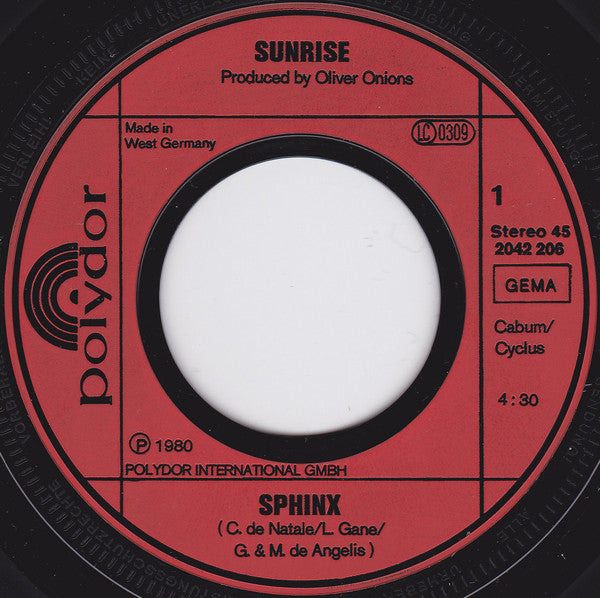 Sunrise (12) : Sphinx (7", Single)