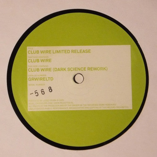 Joris Voorn : Club Wire Limited Release (12", Ltd, Num)
