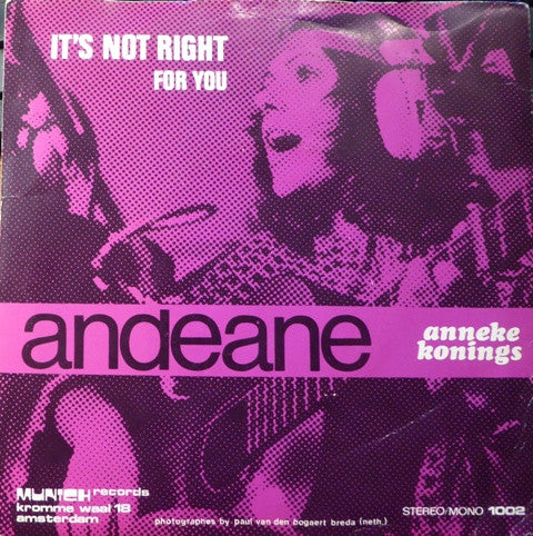 Andeane : It's Not Right / For You (7", Single)